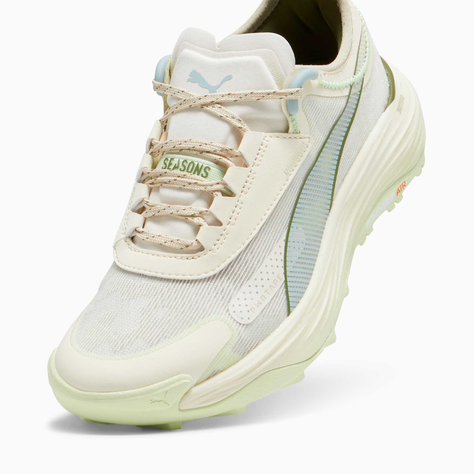 PUMA Voyage NITROâ¢ 3 Trailrunschoenen voor Dames, Groen/Rood/Bruin